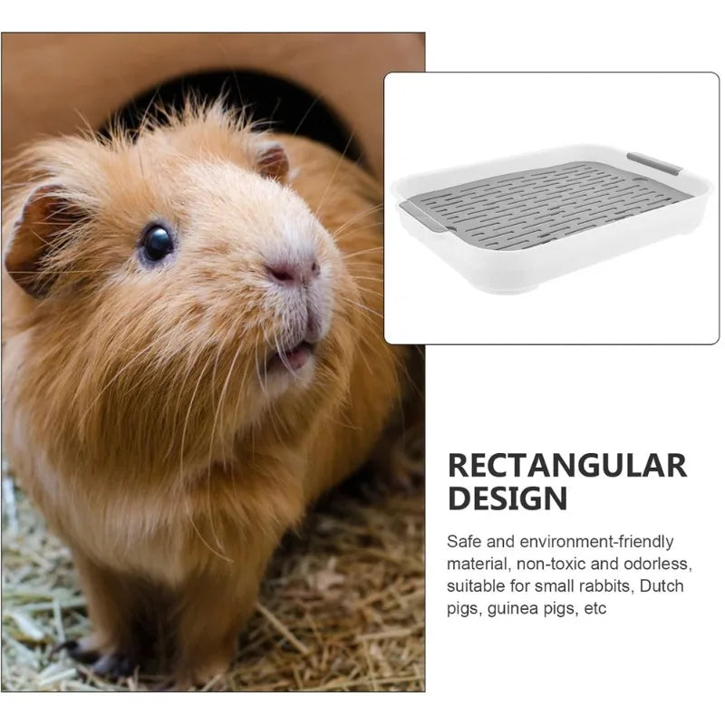 Rabbit Litter Box Small Pet Toilet Tray Bunnie Corner Toilet Box For Ferret Hamster Dragon Cat Guinea Pig Dutch Pig Supplies