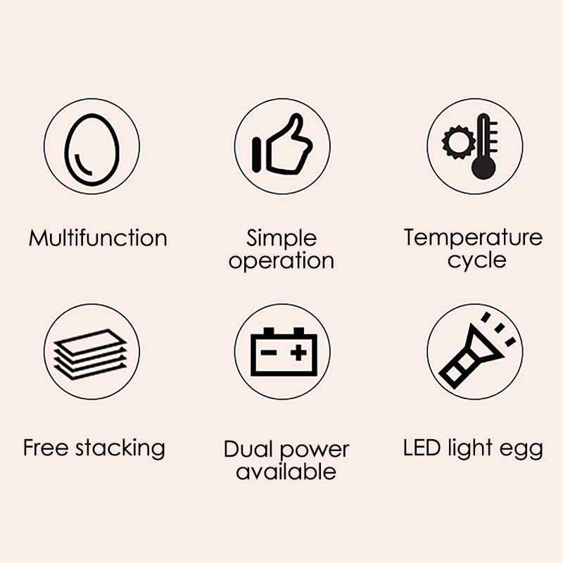 Farm Poultry Fully Automatic Turning Egg Incubator Dual-Electric Mini Household Brooder for Chicken Goose Duck Bird 16 Eggs 220V