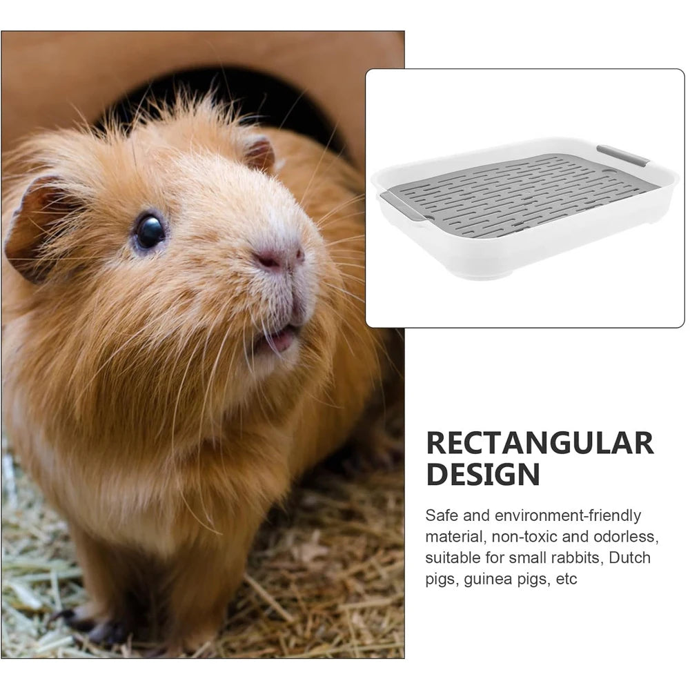 Rabbit Litter Box Small Pet Toilet Tray Bunnie Corner Toilet Box For Ferret Hamster Dragon Cat Guinea Pig Dutch Pig Supplies