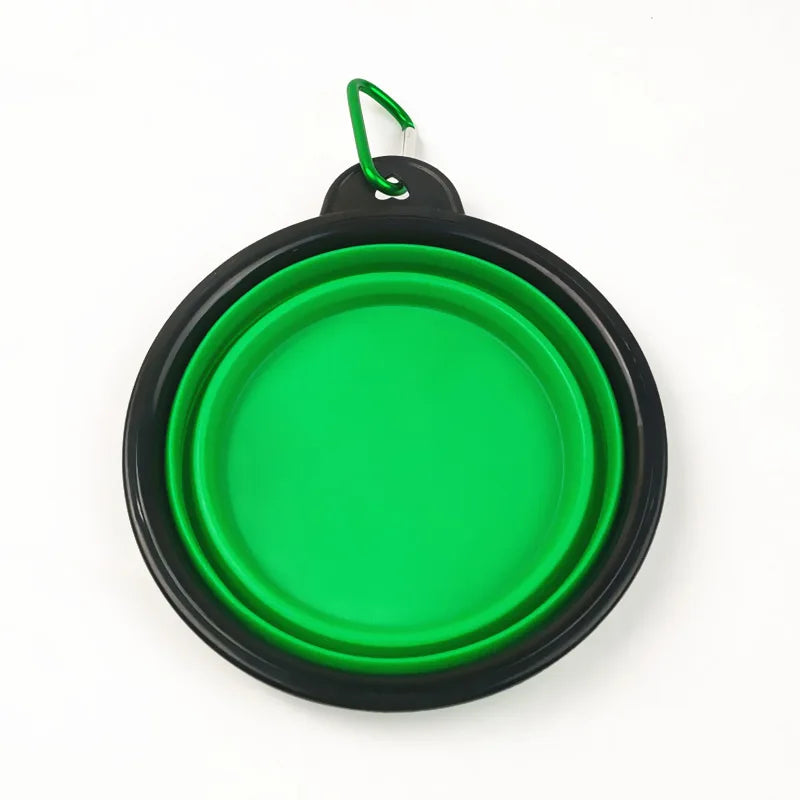 350ml Folding Bowl With Keychain Pet Bowl Portable Travel Dog Bowl Convenient Cat bowl Non-deformable Folding Bowl