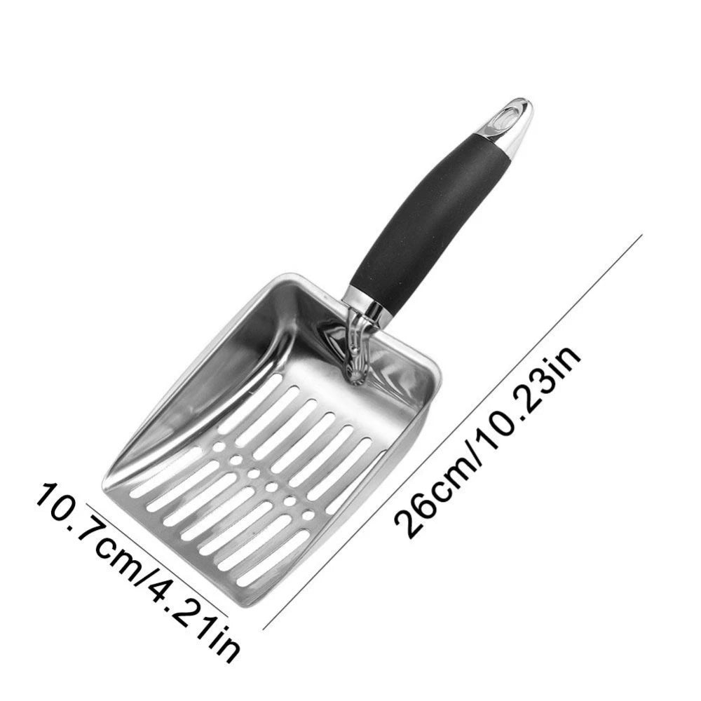 Cat Clean Feces Supplies Stainless steel shovel Cat Litter Scoop Reduces Dust Metal Long Handle Scoop Pet Cleanning Tools