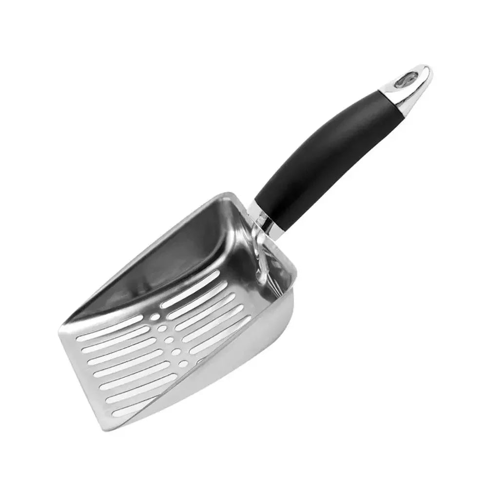 Cat Clean Feces Supplies Stainless steel shovel Cat Litter Scoop Reduces Dust Metal Long Handle Scoop Pet Cleanning Tools