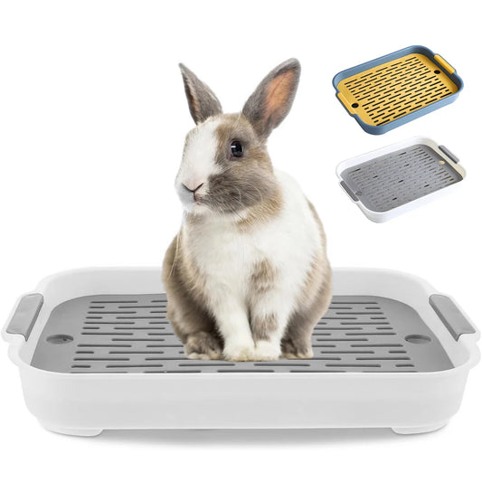 Rabbit Litter Box Small Pet Toilet Tray Bunnie Corner Toilet Box For Ferret Hamster Dragon Cat Guinea Pig Dutch Pig Supplies