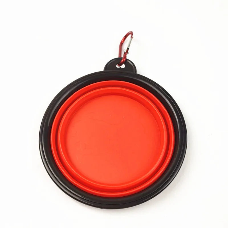 350ml Folding Bowl With Keychain Pet Bowl Portable Travel Dog Bowl Convenient Cat bowl Non-deformable Folding Bowl
