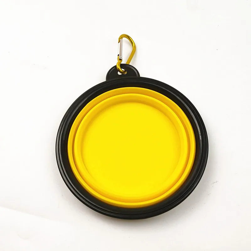 350ml Folding Bowl With Keychain Pet Bowl Portable Travel Dog Bowl Convenient Cat bowl Non-deformable Folding Bowl