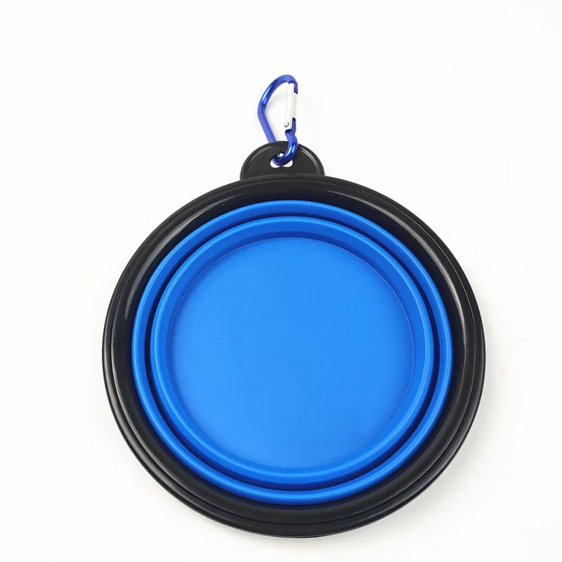 350ml Folding Bowl With Keychain Pet Bowl Portable Travel Dog Bowl Convenient Cat bowl Non-deformable Folding Bowl