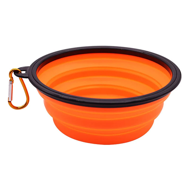 350ml Folding Bowl With Keychain Pet Bowl Portable Travel Dog Bowl Convenient Cat bowl Non-deformable Folding Bowl